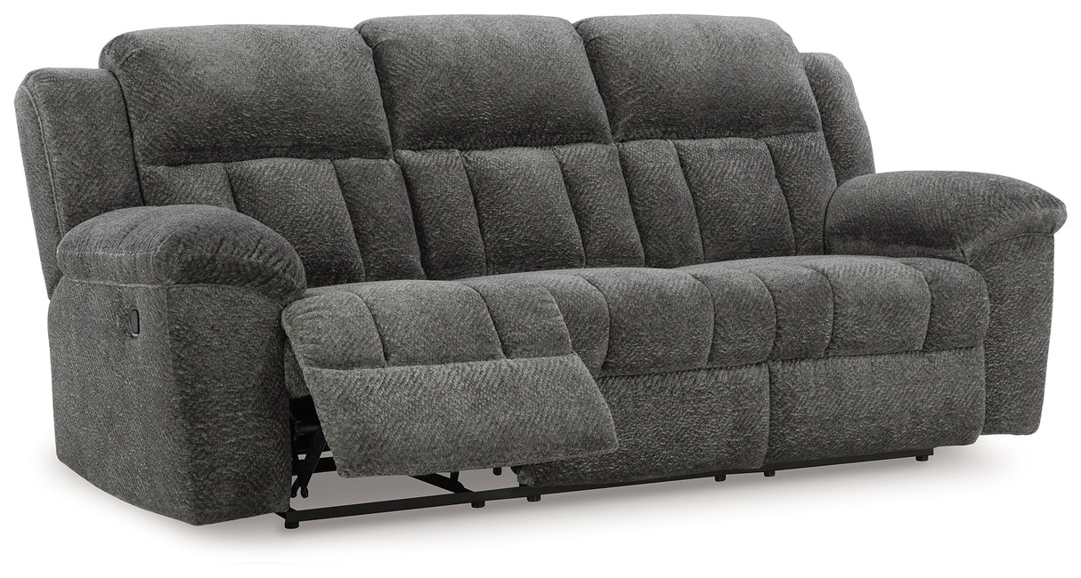 Frohn Graphite Reclining Sofa and Loveseat from Ashley Furniture - Luna Furniture