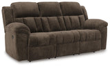 Frohn Chocolate Reclining Sofa and 2 Recliners from Ashley - Luna Furniture