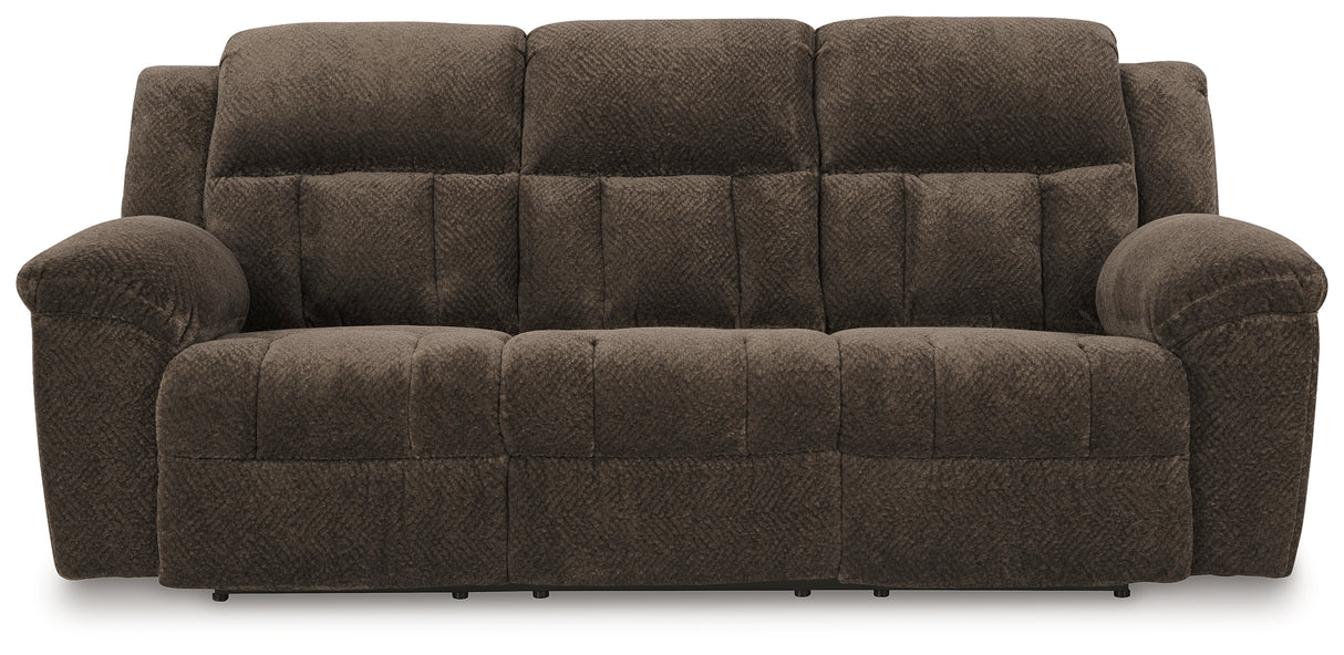 Frohn Chocolate Reclining Sofa and Loveseat from Ashley Furniture - Luna Furniture