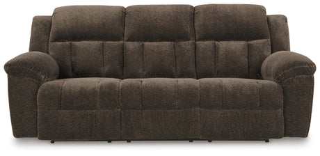 Frohn Chocolate Reclining Sofa and 2 Recliners from Ashley - Luna Furniture