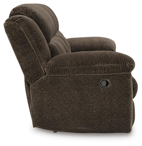 Frohn Chocolate Reclining Sofa and 2 Recliners from Ashley - Luna Furniture