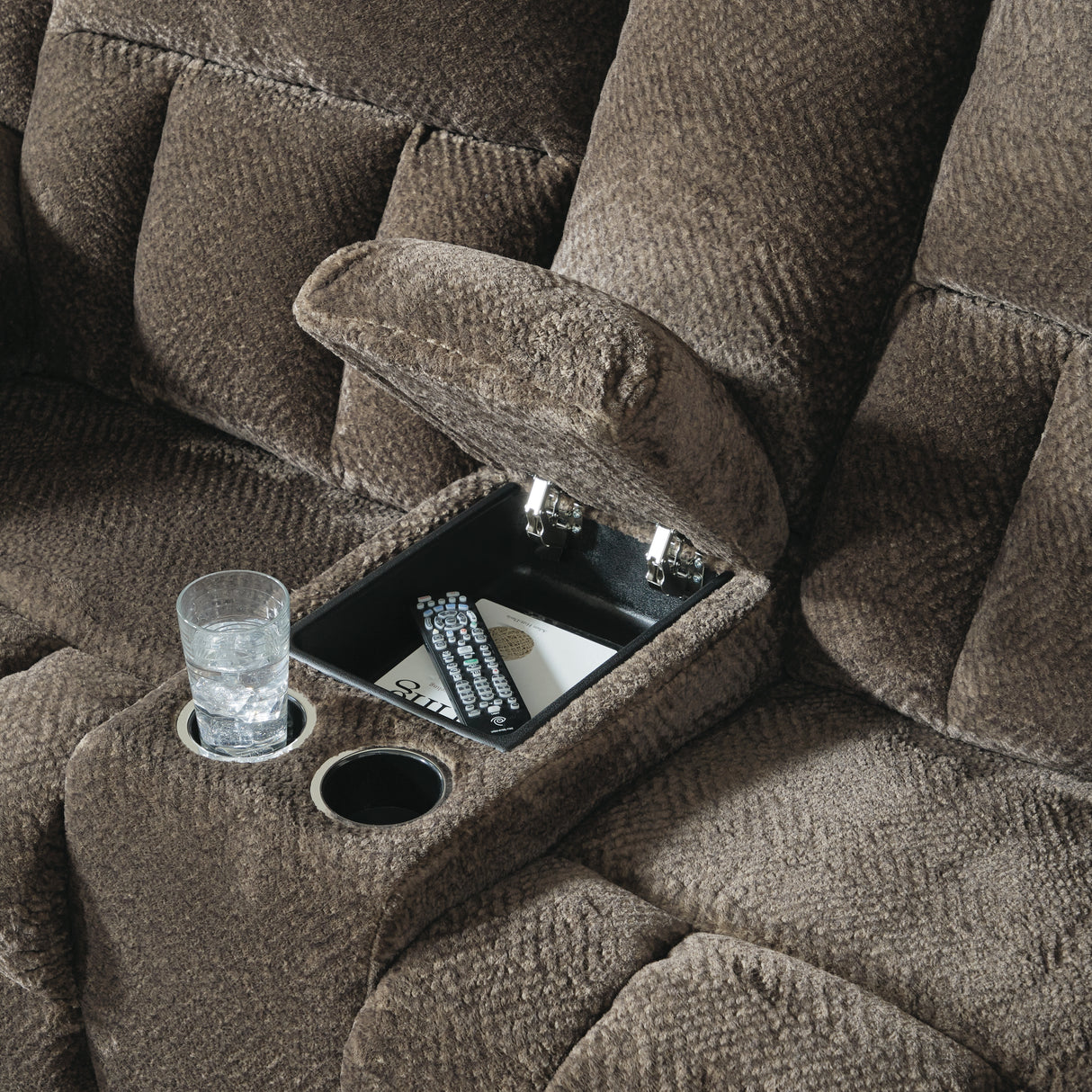 Frohn Chocolate Reclining Sofa and Loveseat from Ashley Furniture - Luna Furniture