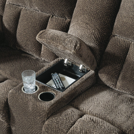 Frohn Chocolate Reclining Sofa and Loveseat from Ashley Furniture - Luna Furniture