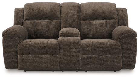 Frohn Chocolate Reclining Sofa and Loveseat from Ashley Furniture - Luna Furniture