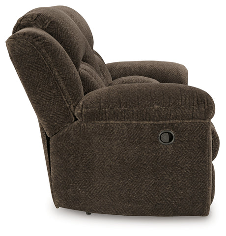 Frohn Chocolate Reclining Sofa and Loveseat from Ashley Furniture - Luna Furniture