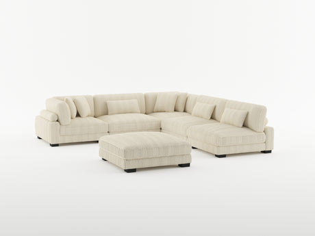 Traverse Gray Corduroy Armless Chair from Homelegance - Luna Furniture