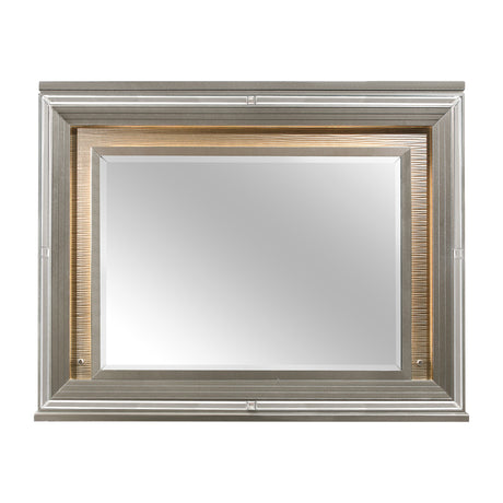 Tamsin Silver/Gray Metallic Mirror (Mirror Only) from Homelegance - Luna Furniture