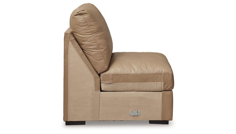 Bandon Toffee Armless Chair from Ashley - Luna Furniture