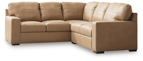 Bandon Toffee Leather 2-Piece LAF Sectional from Ashley - Luna Furniture