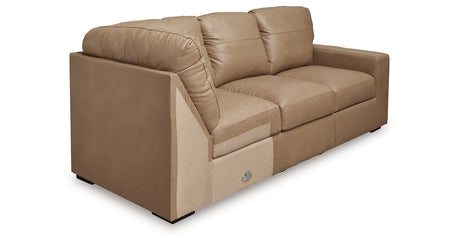Bandon Toffee Right-Arm Facing Sofa with Corner Wedge from Ashley - Luna Furniture