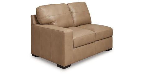 Bandon Toffee Left-Arm Facing Loveseat from Ashley - Luna Furniture
