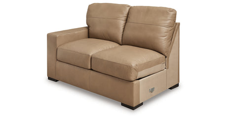 Bandon Toffee Leather 3-Piece RAF Sectional from Ashley - Luna Furniture
