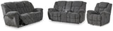 Foreside Charcoal Reclining Sofa, Loveseat and Recliner from Ashley - Luna Furniture