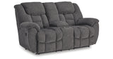 Foreside Charcoal Reclining Loveseat with Console from Ashley Furniture - Luna Furniture