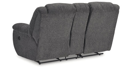 Foreside Charcoal Reclining Loveseat with Console from Ashley Furniture - Luna Furniture
