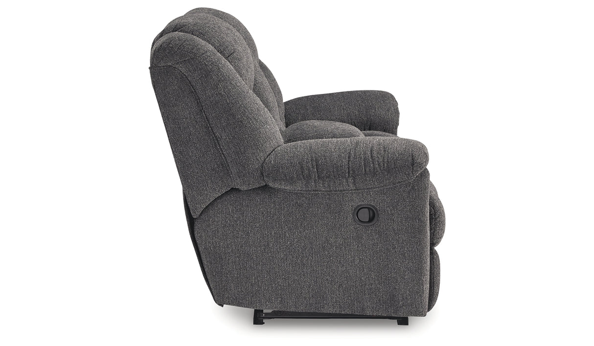 Foreside Charcoal Reclining Loveseat with Console from Ashley Furniture - Luna Furniture