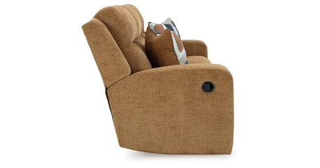 Kanlow Honey Reclining Sofa and Loveseat from Ashley - Luna Furniture