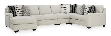 Huntsworth Dove Gray 5-Piece LAF Chaise Sectional
