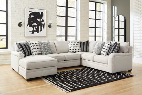 Huntsworth Dove Gray 4-Piece LAF Chaise Sectional