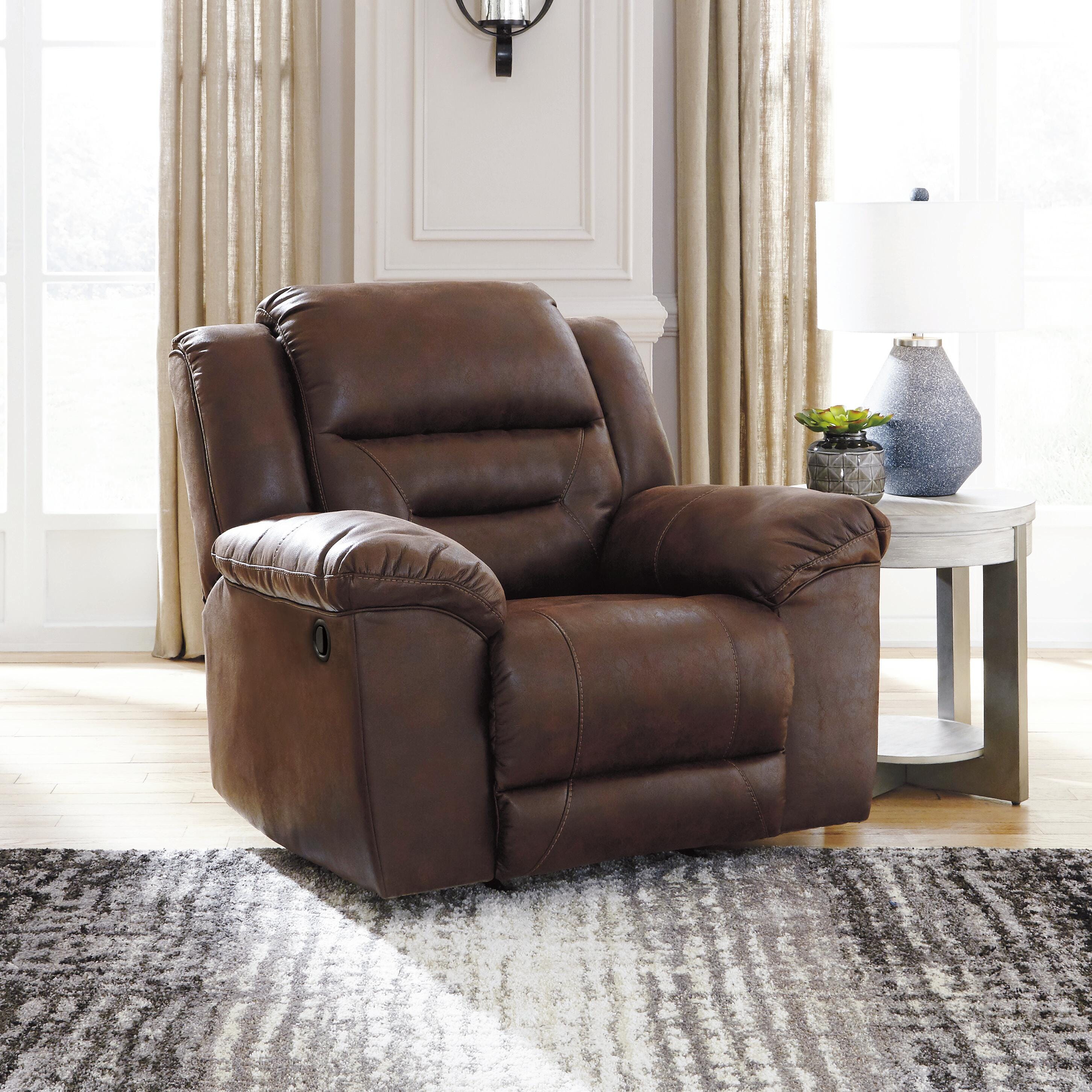 Ashley Stoneland Chocolate Recliner – Luna Furniture