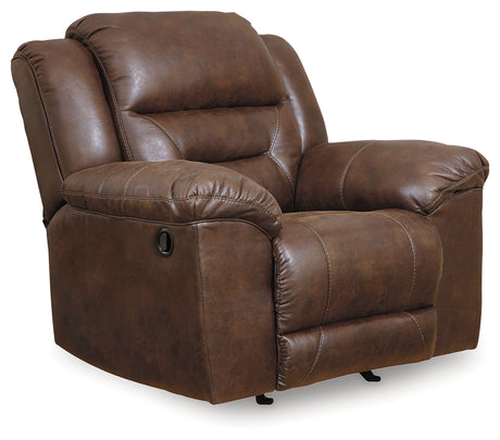 Stoneland Chocolate Reclining Sofa, Loveseat and Recliner from Ashley Furniture - Luna Furniture