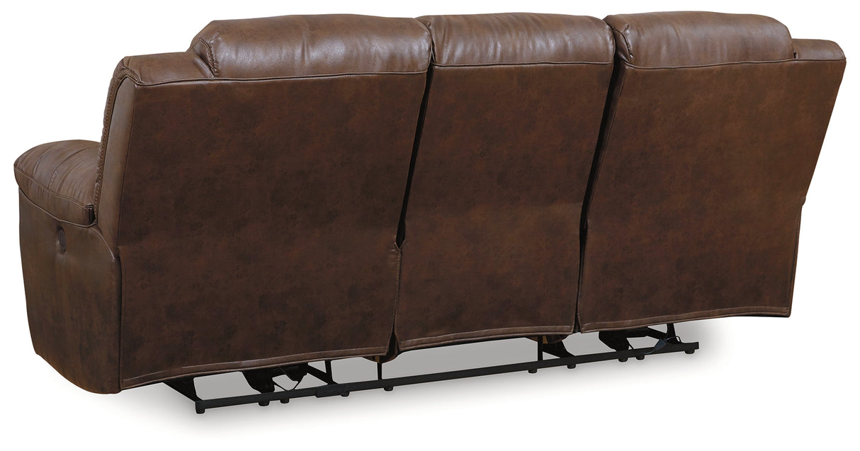 Stoneland Chocolate Power Reclining Sofa from Ashley - Luna Furniture