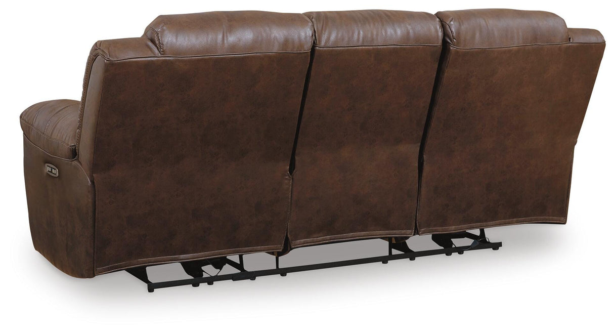 Stoneland Chocolate Power Reclining Sofa from Ashley Furniture - Luna Furniture