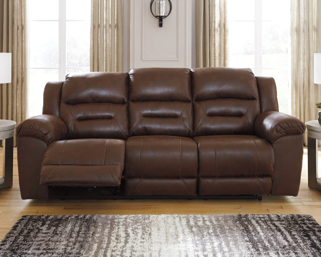Stoneland Chocolate Reclining Sofa from Ashley Furniture - Luna Furniture