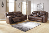 Stoneland Chocolate Reclining Sofa and Loveseat from Ashley - Luna Furniture