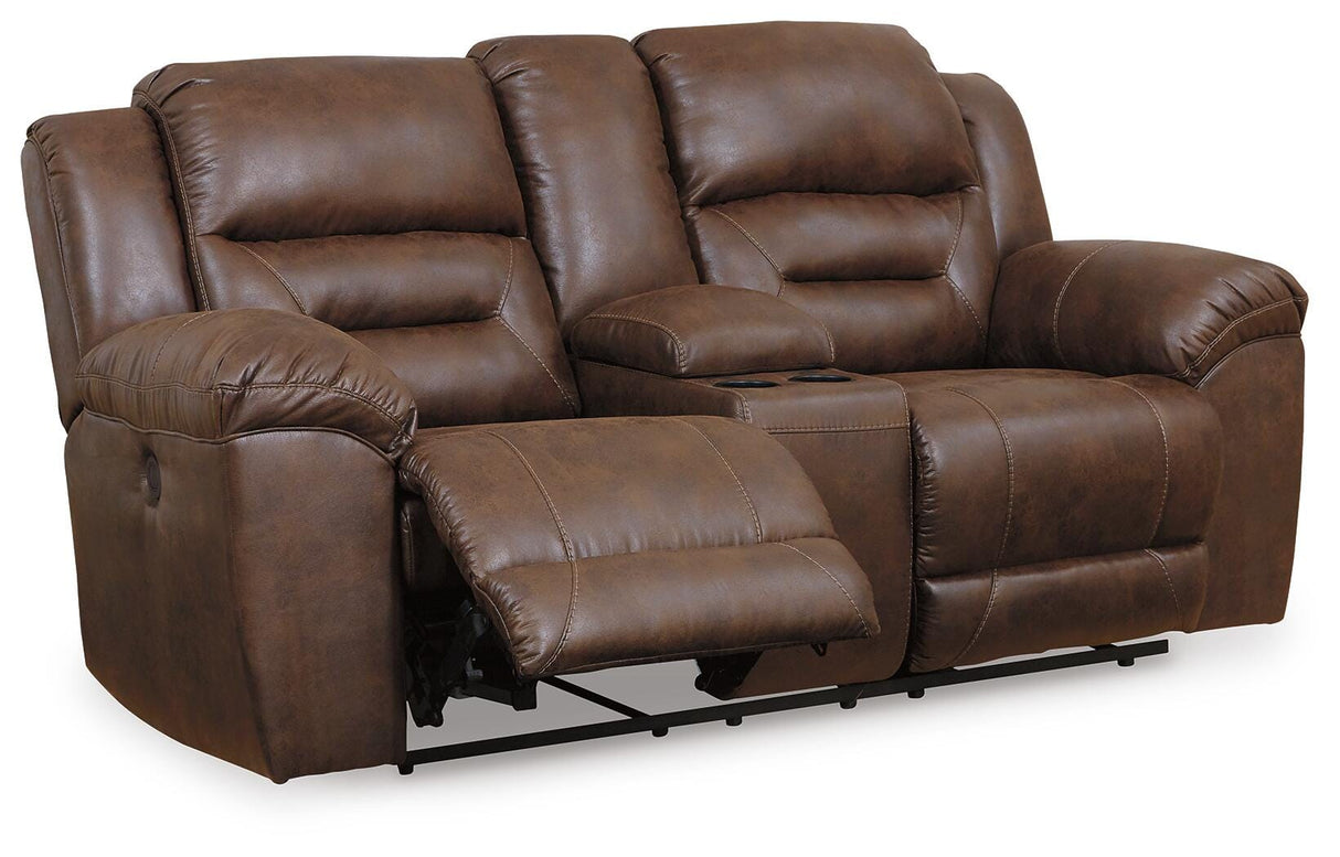 Stoneland Chocolate Power Reclining Sofa and Loveseat from Ashley Furniture - Luna Furniture