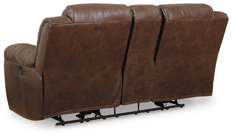 Stoneland Chocolate Power Reclining Loveseat with Console and 2 Recliners from Ashley - Luna Furniture