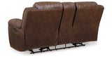 Stoneland Chocolate Power Reclining Loveseat with Console and 2 Recliners from Ashley - Luna Furniture