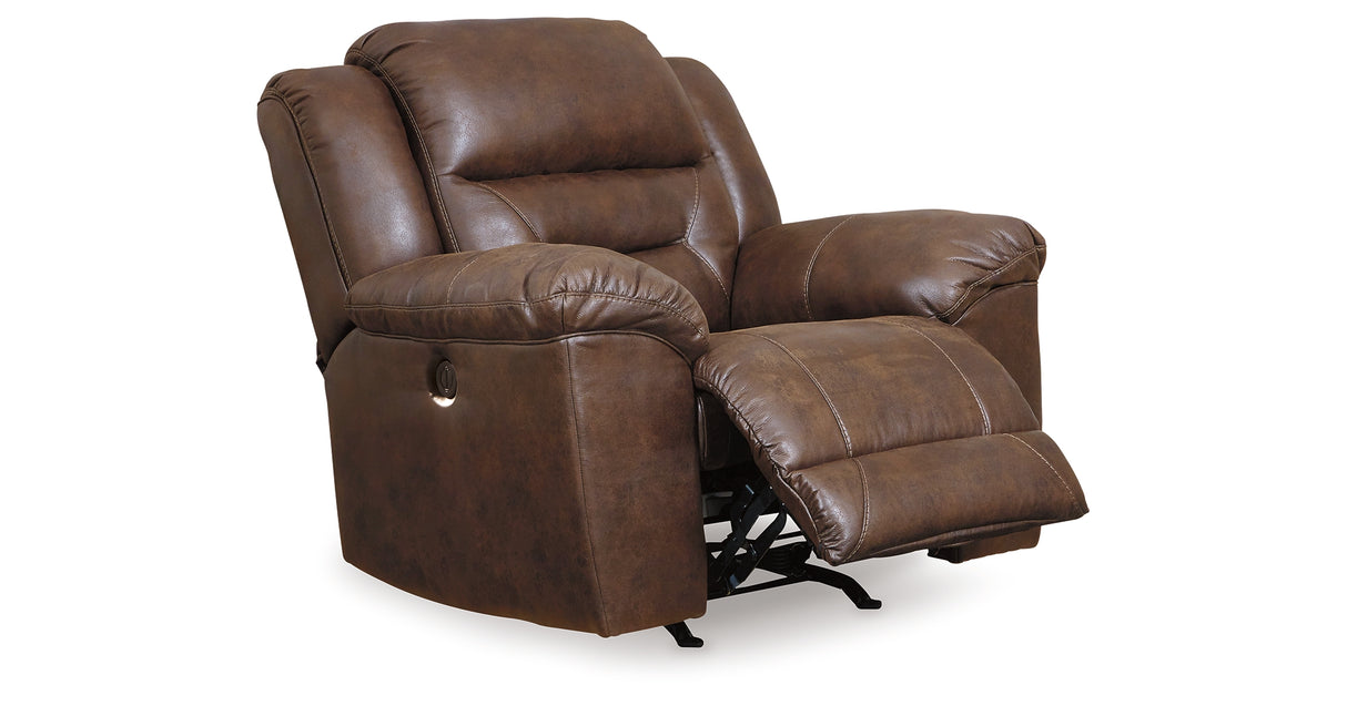 Stoneland Chocolate Power Recliner from Ashley - Luna Furniture