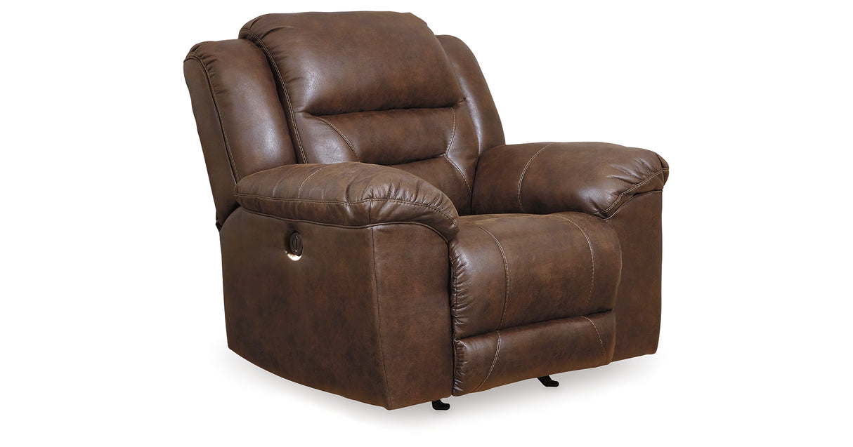 Stoneland Chocolate Power Recliner from Ashley - Luna Furniture