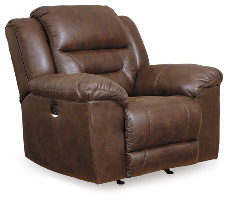 Stoneland Chocolate Power Reclining Loveseat with Console and 2 Recliners from Ashley - Luna Furniture