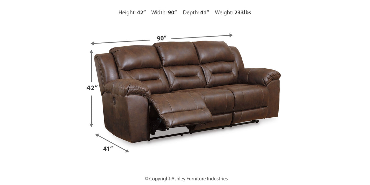 Stoneland Chocolate Power Reclining Sofa from Ashley - Luna Furniture