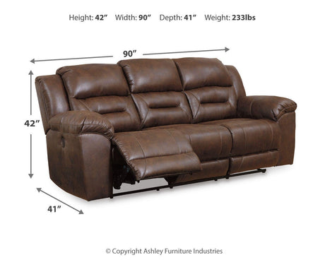 Stoneland Chocolate Power Reclining Sofa from Ashley Furniture - Luna Furniture