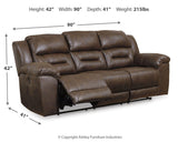 Stoneland Chocolate Reclining Sofa from Ashley Furniture - Luna Furniture