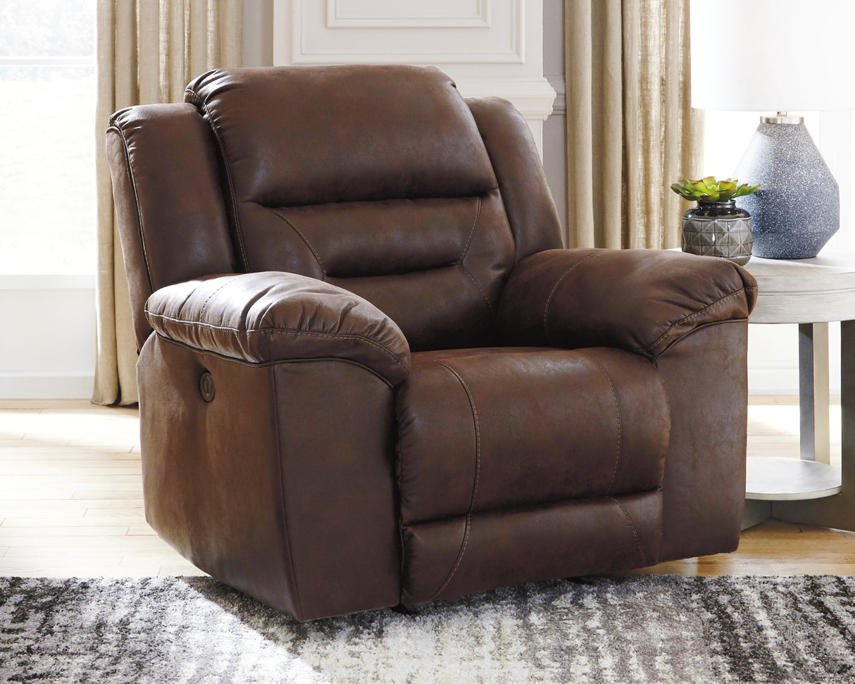 Stoneland Chocolate Power Recliner from Ashley - Luna Furniture