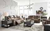 Stoneland Power Reclining Sofa, Loveseat and Recliner in Fossil from Ashley Furniture - Luna Furniture