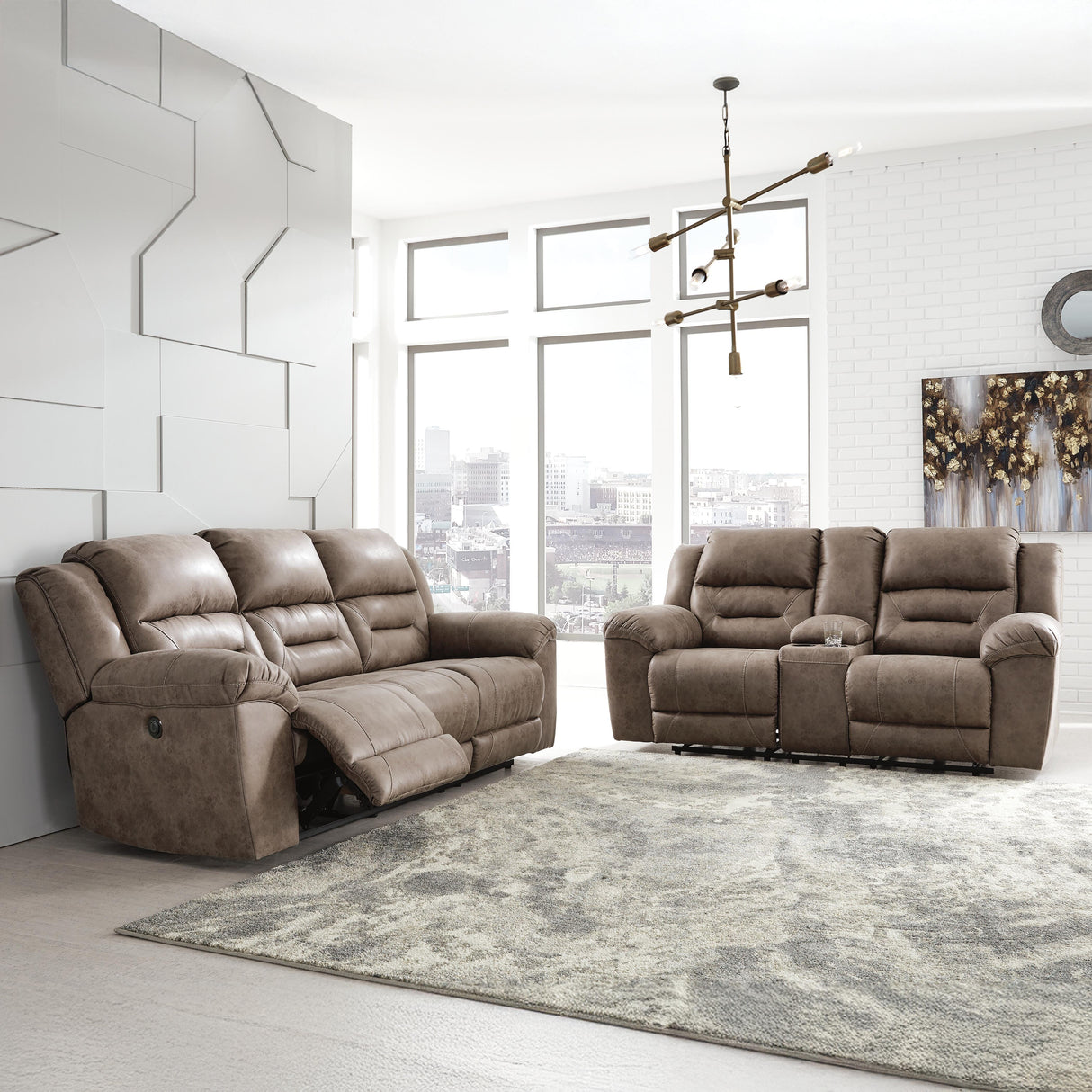 Stoneland Fossil Reclining Sofa from Ashley Furniture - Luna Furniture