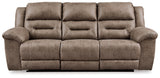 Stoneland Power Reclining Sofa, Loveseat and Recliner in Fossil from Ashley Furniture - Luna Furniture