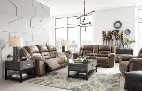 Stoneland Reclining Sofa, Loveseat and Recliner in Fossil from Ashley - Luna Furniture