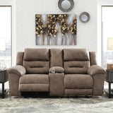 Stoneland Fossil Power Reclining Loveseat with Console from Ashley Furniture - Luna Furniture