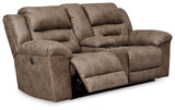 Stoneland Power Reclining Sofa, Loveseat and Recliner in Fossil from Ashley Furniture - Luna Furniture