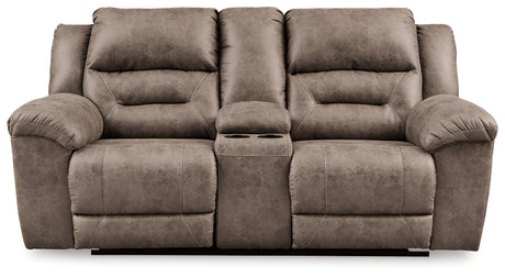 Stoneland Power Reclining Sofa, Loveseat and Recliner in Fossil from Ashley - Luna Furniture