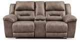 Stoneland Fossil Power Reclining Loveseat with Console from Ashley - Luna Furniture