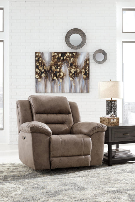 Stoneland Fossil Power Recliner from Ashley - Luna Furniture