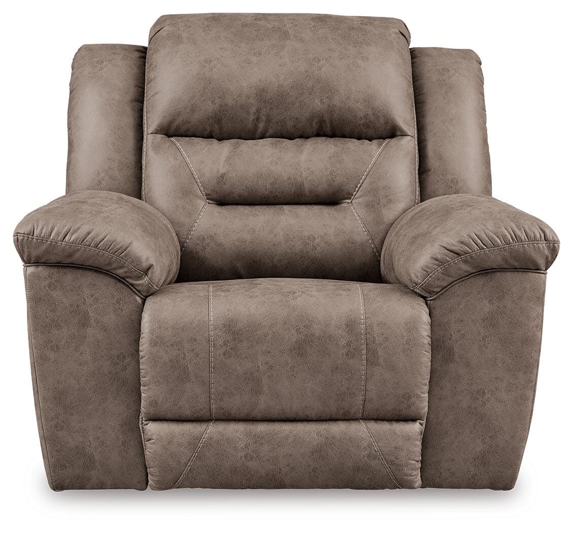Stoneland Fossil Reclining Loveseat and Power Recliner from Ashley Furniture - Luna Furniture