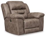 Stoneland Power Reclining Sofa, Loveseat and Recliner in Fossil from Ashley Furniture - Luna Furniture